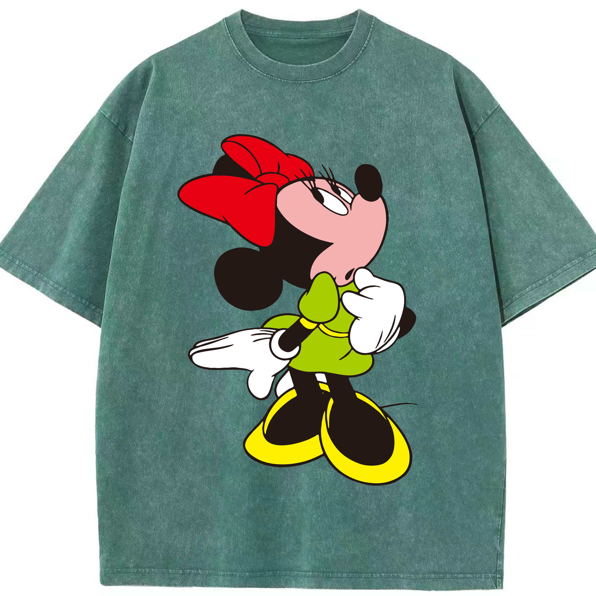 （画像用） ミッキーマウス Mickey Mouse 綿100% ヴィンテージ風 半袖Tシャツ（フロントプリント）